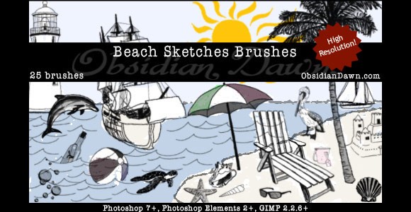 Beach Sketches Brushes