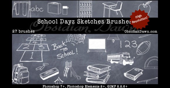 School Dayz Sketches Brushes