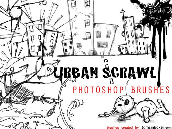 Urban Scrawl Photoshop Brushes