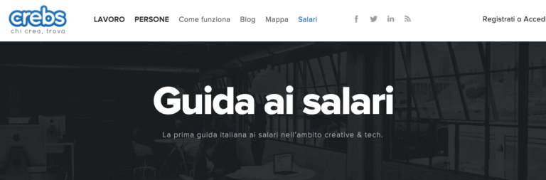 Crebs e la prima guida ai salari creativi(in Italia)