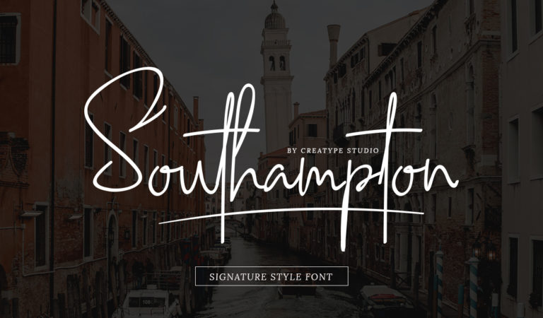 FONT DEL GIORNO : SOUTHAMPTON SIGNATURE FONT DEL GIORNO : SOUTHAMPTON SIGNATURE