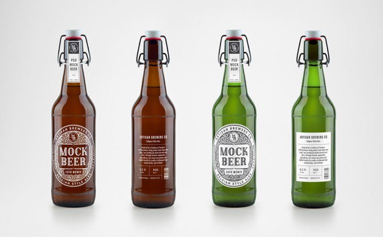 60 Mockups di bottiglie di birra gratis!