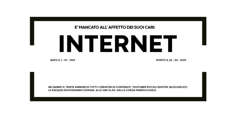Oggi Internet è morto!