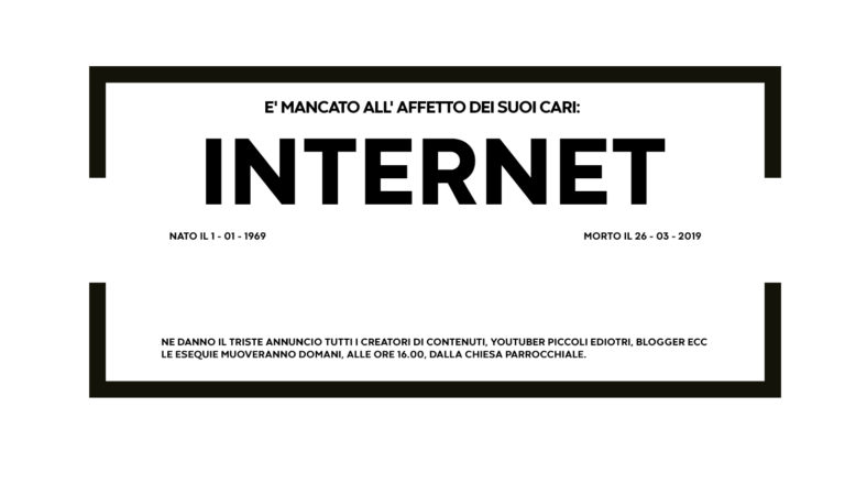 Oggi Internet è morto! Oggi Internet è morto!
