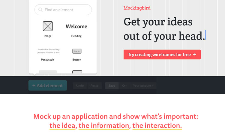 Mockingbird - Strumento di progettazione wireframe del sito