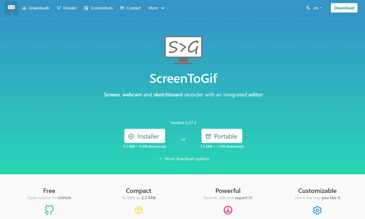 ScreenToGif - Registratore schermo, webcam e sketchboard con un editor integrato