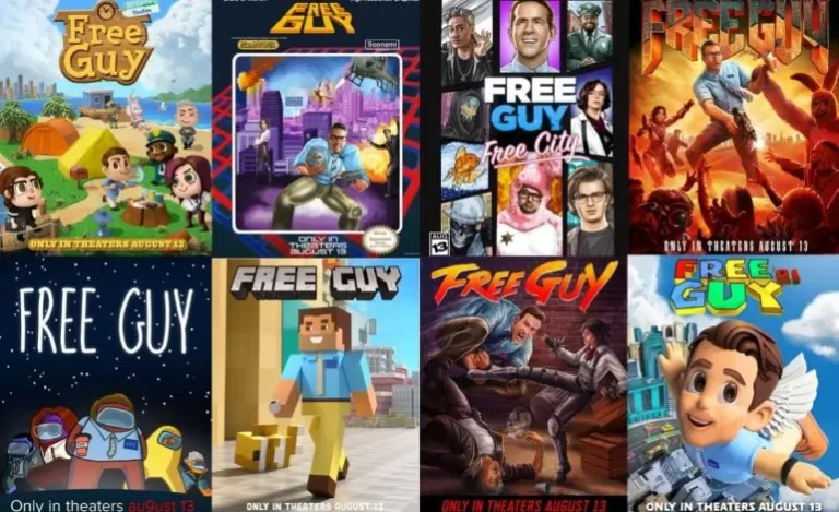Free Guy Eroe per gioco, e i poster del film che omaggiano le copertine dei videogiochi più famosi di sempre!