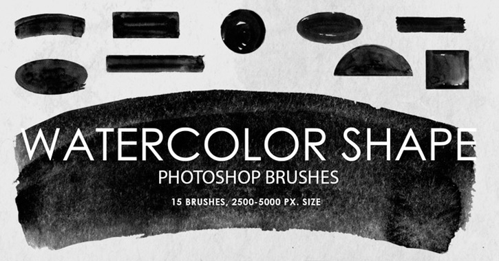 brushes shapes pack watercolors