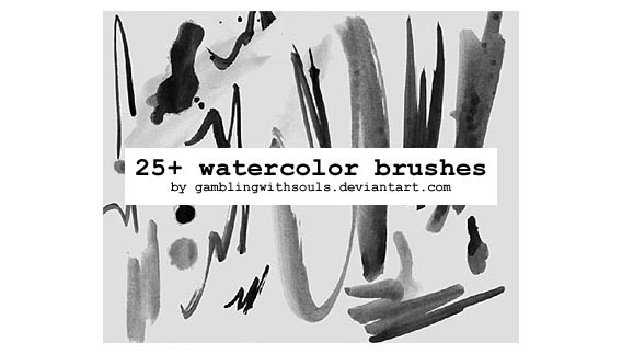 25__Watercolor_Brushes_by_gamblingwithsouls 50 Of The Best Watercolor Brushes To Create Beautiful Designs