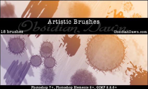 Artistic_Photoshop_Brushes_by_redheadstock 50 Of The Best Watercolor Brushes To Create Beautiful Designs