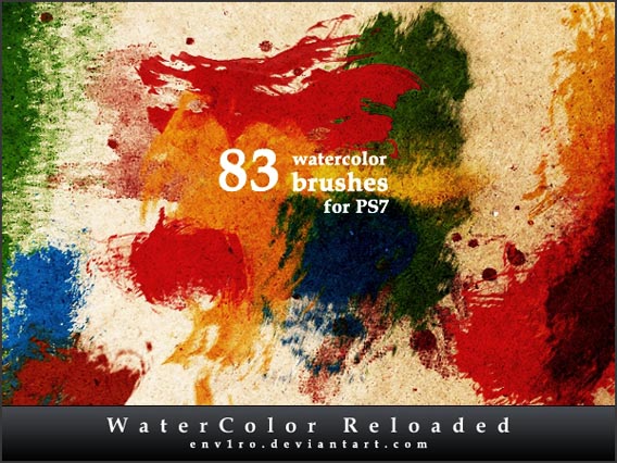 WaterColor_Reloaded_by_env1ro 50 Of The Best Watercolor Brushes To Create Beautiful Designs