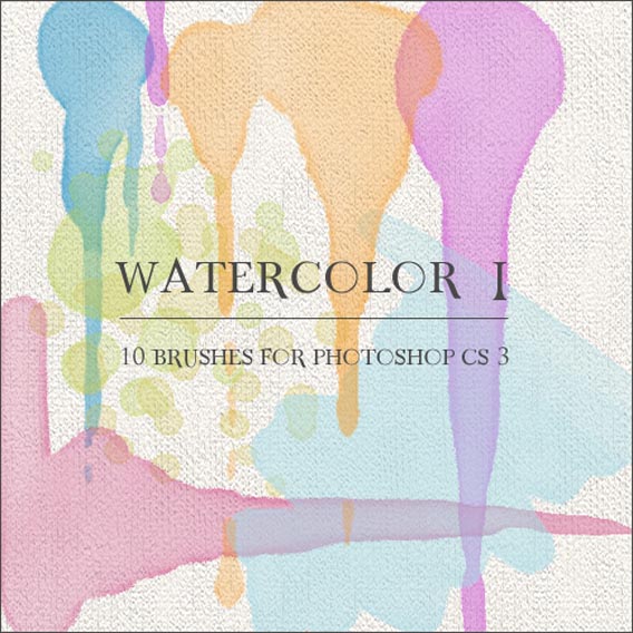 Watercolor_Brushes_I_by_GrayscaleStock 50 Of The Best Watercolor Brushes To Create Beautiful Designs