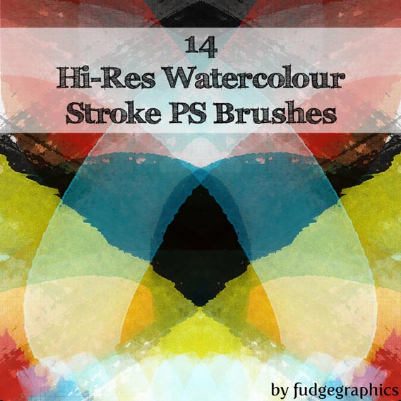 Watercolour_Strokes_Brushes_by_fudgegraphics 50 Of The Best Watercolor Brushes To Create Beautiful Designs