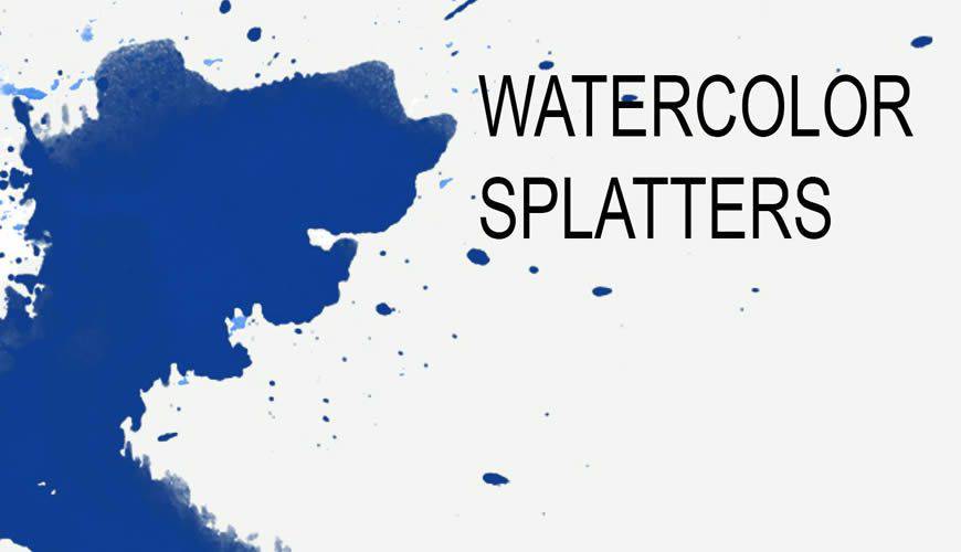 Splatters watercolor photoshop brushes free